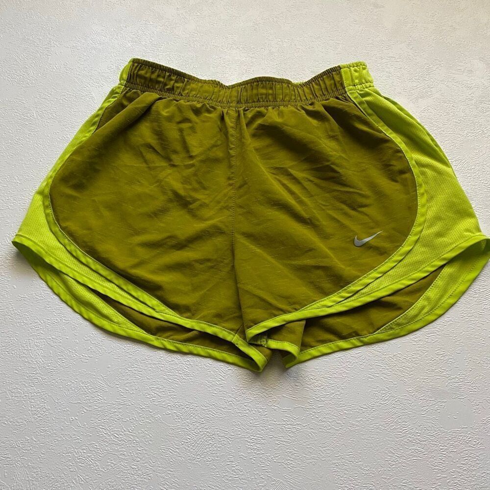 Nike Dri-FIT Tempo Running Shorts Women’s Small Neon Green Lightweight Activewea